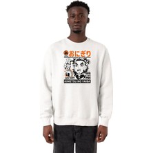 Esranın Dünyası Tshirthane Demon Slayer Anime Super Yummy Beyaz Erkek 2ip Sweatshirt P20873S4815, S