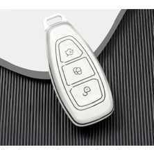 Esranın Dünyası Autohan Keys Lüx Ford Anahtar Kılıfı, Beyaz Gümüş, Focus Fiesta Kuga Mondeo Smax Cmax Ecosport Modelleri Için Nano Koruyucu Kılıf