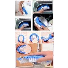 Bükülebilir Esnek Kenar Köşe Lavabo Temizleme Fırçası Banyo Mutfak Fırçası