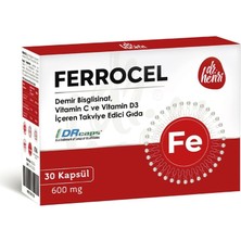 Ferrocel – Demir Bisglisinat, Vitamin D3 ve Vitamin C 30 Kapsül