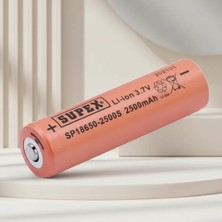 Uravas Store 18650 3,7V 2500 Mah Başlıklı Şarj Edilebilir Pil
