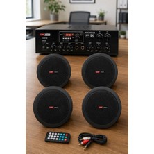 Esranın Dünyası Lastvoice Black Small 5, Tavan Hoparlör ve Anfi Ses Sistemi Paketi (1 Anfi + 4 Hoparlör)