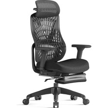 X150 Flexback Ofis ve Çalışma Sandalyesi Ayak Uzatmalı Siyah