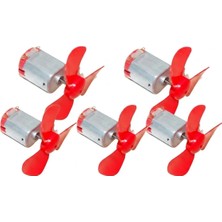 Atölye Elektronik DC Motor + Pervane Seti (3V) - Mini Vantilatör Motoru - 5 Motor + 5 Pervane