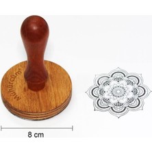 Kişiye Özel Ahşap Mühür Damga 8 cm Çap Yuvarlak Mad8