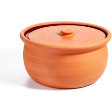 Tureks Pottery Natural Mini Boy Güveç Tencere Kahve 20 cm