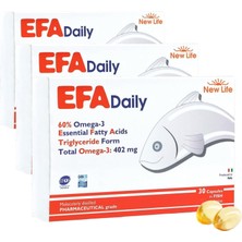 Efa Daily 30 Balık Yağı Kapsülü - 402MG OMEGA3-221MG Epa - 147MG Dha (3 Paketi)