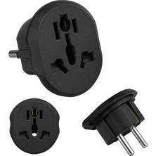 Sh Ticaret PM-24241 Avrupa Çıkışlı Seyahat Priz Adaptörü Çoklu Fiş Giriş Tipi Uyumu
