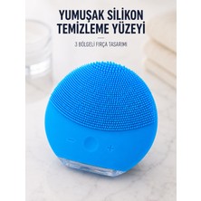 Silikon Yüz Temizleme Fırçası Ayarlanabilir Titreşimli Mavi Cilt Bakım Cihazı - Lisinya