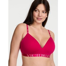 Victoria's Secret Pamuklu Logo Detaylı Hafif Dolgu Destekli Balensiz Sütyen
