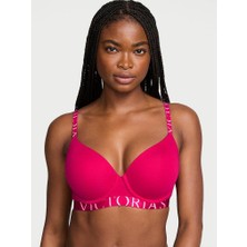 Victoria's Secret Pamuklu Logo Detaylı Hafif Dolgu Destekli Demi Sütyen