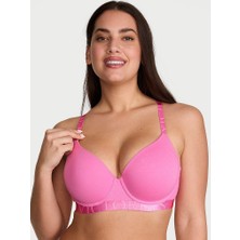 Victoria's Secret Pamuklu Logo Detaylı Hafif Dolgu Destekli Demi Sütyen