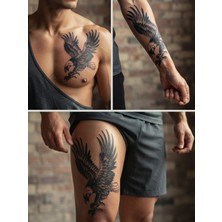 Feronnucci Geçici Dövme Kartal Tattoo Sticker Unisex Suya Dayanıklı HB-105