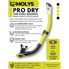 Pro Full Dry Şnorkel Tam Kuru Profesyonel Dalış Şnorkeli