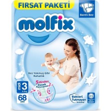 3 Numara Bebek Bezi, 4-9 Kg, 68'li Paket