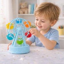 Dönme Dolap Müzik Kutusu, 10 x 16CM, Kurmalı Melodili Ferris Wheel Müzik Kutusu, Pasta Üstü Do