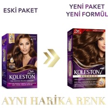 Gees Global Wella Koleston Kit Saç Boyası - 4/77 Kadife Kahve