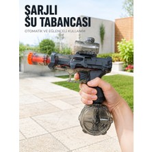 Otomatik Su Tabancası Şarjlı LED Işıklı Basınçlı Su Püskürtmeli Oyuncak - Lisinya