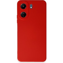 Gees Global Redmi 13C Kılıf Nano Içi Kadife Silikon - Kırmızı