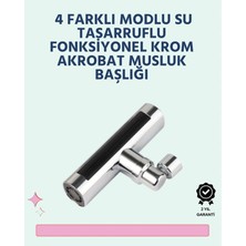 MiraLive Krom Kaplamalı Çok Fonksiyonlu Musluk Başlığı | Paslanmaz Malzeme