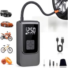 Odea 150PSI Şarjlı Araç Oto Kompresörü Powerbank LED Işıklı Lastik Top Yatak Şişirme Pompası 6000MAH 9624