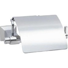 Odea System Border Lıne Kapaklı Tuvalet Kağıtlığı Krom Renk 87X94X156 mm