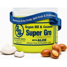 Odea Bronner Bros Super Gro Argan Oil & Coconut Saç ve Saç Derisi Bakım Kremi 170GR