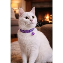 Odea Ayarlanabilir Zilli Kedi Boyun Tasması, Mor Renk