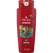 Odea Old Spice Wild Bearglove Kokusu Vücut Yıkama Erkekler Için, Kırmızı 16 Oz, Ambalaj Kırmızı Değişebilir