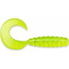 Odea Fosforlu Uv Simli 13CM Kıvrık Kuyruk Silikon Yem, Derin Su Avı Için