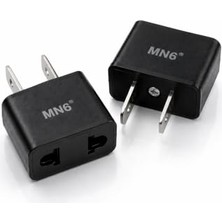 Odea M007 Amerikan Priz Dönüştürücü/türk Fişi Amerikan Sistemine Çeviren Adaptor Fiş, Siyah, 2