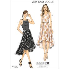 Odea Vogue Patterns Kesim Örneği Elbise, Çok Renkli, Beden 6 – 14