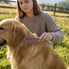 Odea Parlak Metal Kedi Köpek Tüy Bakım Tarağı, Uzun ve Kısa Tüyler Için