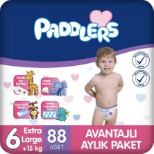 Odea Paddlers Bebek Bezi 6 Numara X-Large (15+ Kg) 88 Adet – Aylık Paket