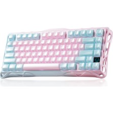 Odea Gravastar Mercury K1 Lite Mekanik Oyun Klavyesi Kablosuz Lümen Pembe