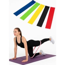 Odea 5'li Direnç Bandı Seti Pilates ve Fitness Egzersiz Lastiği