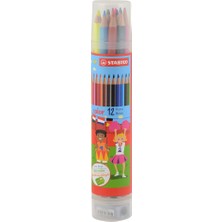 Odea Stabılo Color - Kuru Boya Kalemi - 12'li Plastik Tüp