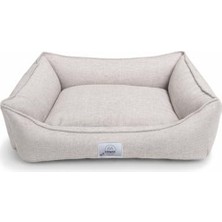 Odea Çıkarılabilir Iç Minderli Kaydırmaz Tabanlı Kedi & Köpek Yatağı (Krem, Medium)