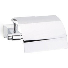 Odea System Bowlıne Kapaklı Tuvalet Kağıtlığı Krom Renk 92X95X157 mm