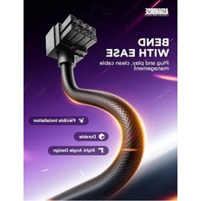 Odea 8 Pinli Cpu Uzatma Kablosu, 30 cm Siyah Argb Tasarım ile Uyumlu