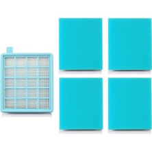 Odea Popüler Hepa Filtre Seti + 4 Adet Sünger Philips Fc 9323-07 Power Pro ile Uyumlu