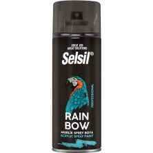 Odea Selsil Rainbow Akrilik Sprey Boya 400 ml - Hızlı Kuruyan, Yüksek Kapatıcı Akrilik Boya - Metal, Ahşap, Plastik ve Hobi Yüzeyleri Için Ral Renk Seçenekli Profesyonel Sprey (Mat Siyah - RAL9005)
