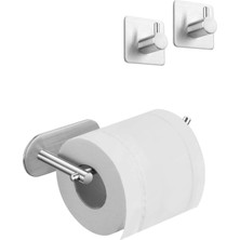 Odea Deltahome Paslanmaz Çelik Set Tuvalet Kağıtlığı ve 2 Adet Havluluk - Anında Kolay Montaj