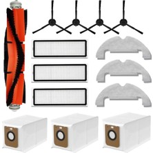 Odea Myayd Dreame Bot / D10 Plus / RLS3D Robot Elektrikli Süpürge Için Yedek Parçalar, 1 Ana Fırça, 3 Hepa Filtre, 3 Silme Pedi, 3 Elektrikli Süpürge Torbası, 4 Yan Fırça