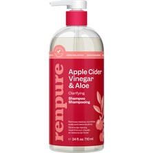 Odea Renpure Elma Sirkesi ve Aloe Şampuanı, Bitki Bazlı - Parlak, Sağlıklı Saçlar Için Arıtır, Kalıntıları Giderir ve Besler - Donuk Saçlar Için - Elma Sirkesi, Aloe Yaprak Suyu - 24 Fl Oz