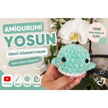 Odea Yosun Balina Amigurumi Örgü Öğrenme Kiti, Yeni Başlayanlara Uygun, Adım Adım Video Destekli
