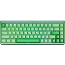 Odea Akko RAY68 He Misty Green White%65 Astroaim Manyetik Switch 8k Hz Hall Effect Hotswap Argb Kablosuz Ingilizce Gaming Klavye
