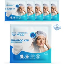 Odea Healthon Med Su Kullanmadan Saç Temizleme Şampuan Bonesi (6'lı Paket)-Kamp, Seyahat ve Hasta Bakımı Için Uygun, Durulama Gerektirmeyen Aloe Vera Içerikli Şaç Yıkama Bonesi