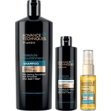 Odea Avon Advance Techniques Argan Yağı Içeren Şampuan Saç Kremi ve Saç Serum Paketi