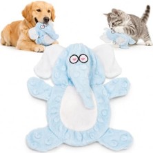 Odea Sesli Hışırtılı Peluş Fil Oyuncağı, 24 x 17 Cm, Açık Mavi